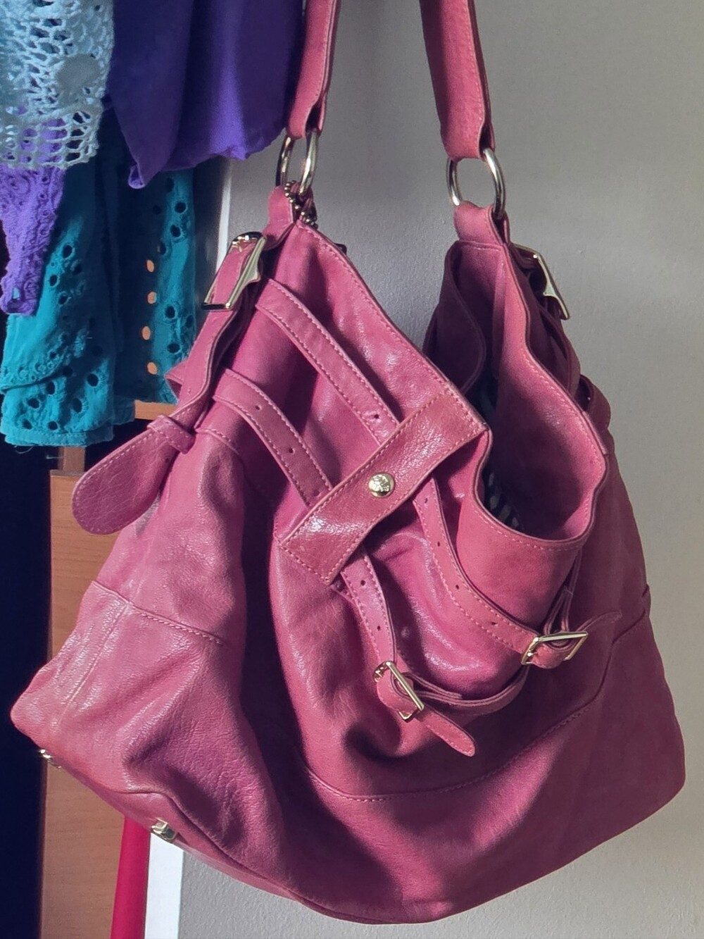 Rebecca Minkoff Devote Pink Leather Shoulder Bag